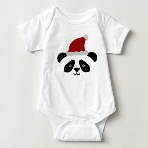Santa Baby Panda Christmas Onesie (Sizes from Newborn- 24mths)